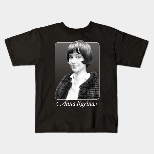 Anna Karina \/\/\ Retro Style Fan Artwork Kids T-Shirt by DankFutura